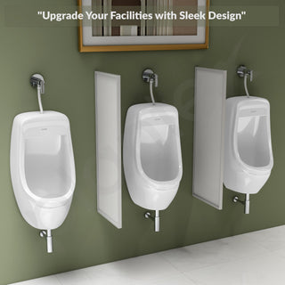 Plantex Premium Wall Mount Large Urinal Pot for Men/Male/Boy/Gents Toilet for Bathroom/Commode for Toilet- (White, Loki)