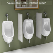 Plantex Premium Wall Mount Large Urinal Pot for Men/Male/Boy/Gents Toilet for Bathroom/Commode for Toilet- (White, Loki)