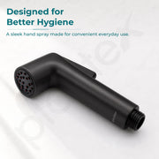 Plantex Self Cleaning Health Faucet for Toilet/ABS Plastic Jet Spray for Bathroom/Hand Gun/ Without Hose Pipe - Pack of 1 (Black)