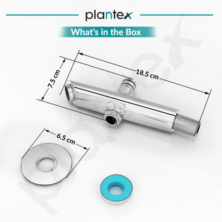 Plantex Pure Brass Bathtub Spout with Brass Wall Flange/Button Attachment for Hand Shower -(BAL-522-Mirror-Chrome)