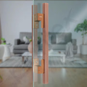 Plantex Door Handle/17 Inch Main Door Handle/Handle for Wooden Door/Pull-Push Door Handle/Door Accessories (Pack of 1, Rose Gold)