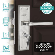 Plantex Main Door Lock Handle Set/6-Lever Locks Mechanism with 3 Years of Warranty by plantex/Mortise Lock with 3 Keys, Brass Locks Body & Cylinder (PTP-04 Matt)