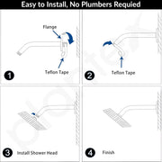 Plantex 11-Inch Round Bend Shower Arm for Overhead Shower/Stainless Steel Shower Pipe/Wall Mount Bathroom Fitting with Â½-Inch Thread - Pack of 1 (Chrome)