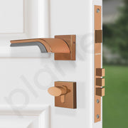 Plantex Premium Door Lock with 3 Years of Warranty/Main Door Lock for Home/Mortise Lock for Door - Main Door Lock Set (7094 - Pvd Choco & Satin Black Matt)