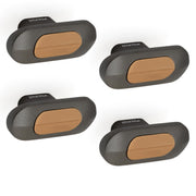 Plantex Knobs for Drawer/Drawer Knobs/Oval Knob for Cabinets/Drawer Handle/Pull-Push Knob for Kitchen/Bedroom Drawers - Pack of 4 (SH-432, Rose Gold & Grey)