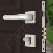 Plantex Heavy-Duty Door Lock â€“ Main Door Lock Set with 3 Keys/Mortise Door Locks for Home/Office/Hotel â€“ (7072-Satin White & Chrome)
