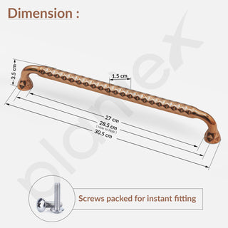 Plantex Cabinet Handle/288mm Handle for Cabinet/Door Pull-Push Handle for Home/Office - Pack of 1 (Rose Gold)