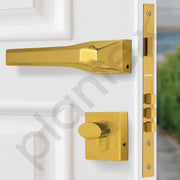 Plantex Brass Main Door Locks For Home/Premium Door Lock with 3 Years Of Warranty/Mortise Handle For Door - Main Door Lock Set (PT-003- Gold)