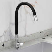 Plantex Pure Brass Flexible Tap for Kitchen Sink/Swan Neck Water Tap Faucet/Kitchen Flexible Sink Tap with Water-Saving Aerator & 360° Swivel Spout (ICO-912B)