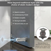 Plantex Stainless Steel Wall-Mounted Magnetic Door Stopper/Door Catcher for Wooden Door - Pack of 3 (Matt)