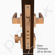 Plantex Premium Door Lock with 3 Years of Warranty/Main Door Lock for Home/Mortise Lock for Door - Main Door Lock Set (7085 PVD Choco & Satin Black Matt)