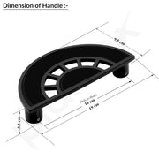 Plantex Door Handle/8 Inch Main Door Handle/Door Handle for Home/Pull-Push Door Handle/Door Accessories - Pack of 1 (Black)