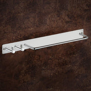 Plantex Stainless Steel Single Towel Rod with Hooks for Bathroom/Towel Stand for Kitchen/Towel Hanger/Hook Rail/Bathroom Accessories (Matt FInish)