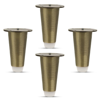 Plantex Heavy Duty Stainless Steel 4 inch Sofa Leg/Bed Furniture Leg Pair for Home Furnitures (DTS-53, Brass Antique) � 6 pcs
