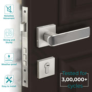 Plantex Main Door Locks for Home/Premium Door Lock with 3 Years of Warranty/Mortise Lock for Door - Main Door Lock Set (7112 - Satin White & Satin Black)