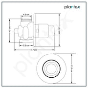 Plantex Pure Brass 40mm Thread Diameter Metropole Flush Valve for Toilet/Toilet Flush/Flush Valve for Urinal Commercial and Residential Use -(ALD-1302-Black)