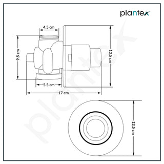 Plantex Pure Brass 40mm Thread Diameter Metropole Flush Valve for Toilet/Toilet Flush/Flush Valve for Urinal Commercial and Residential Use -(ALD-1302-Black)