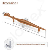 Plantex Cabinet Handle/Kitchen Cabinet Door Handle/Wardrobe/96 mm Cupboard Handle/Door Pull-Push Handle for Home/Office - Pack of 2 (Rose Gold)