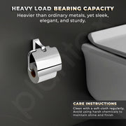 Plantex Paper Holder for Bathroom/Pure Brass Toilet Paper Holder With Lid/Tissue Paper Roll Holder/Bathroom Accessories - Pack of 1 (APS-DL-21, Chrome)