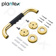 Plantex 304 Stainless Steel Grab Bar for Toilet with Grip/13 inch Anti-Slip Handle for Bathroom Support - Pack of 2 (Gold & Black)