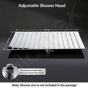 Plantex Stainless Steel Shower Head for Bathroom 12 x 12 inch with Water Saving Techonology/Rain Flow Overhead Shower without Arm/Bathroom Showers - (Ultra Slim-Chrome)