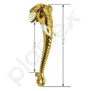 Plantex Heavy Duty Elephant Shape Handle for Main Door/Pull Push 11-Inches Main Door Handle for Home Decor/3 Years Warranty Pack of 1 (Golden Finish)