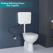 Plantex Flush Tank for Toilet with 8 Ltr Water Capacity/Flushing Cistern for Bathroom/Polypropylene Toilet Flush Tank - Pack of 1 (White)