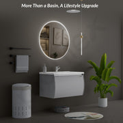 Plantex Unbreakable Plywood Vanity Set for Bathroom/Undermount Washbasin with Cabinet/Bathroom Organizer with Coupling & Mirror Cabinet with Sensor & Defogger Function - (NZBC-12)