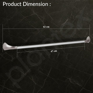 Plantex Smero Pure Brass Towel Hanger for Bathroom/Single Towel Rod/Towel Bar/Bathroom Accessories - Effect (24 Inch-Satin Matt)