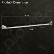 Plantex Smero Pure Brass Towel Hanger for Bathroom/Single Towel Rod/Towel Bar/Bathroom Accessories - Effect (24 Inch-Satin Matt)
