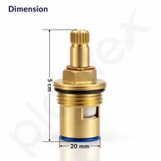 Plantex - Spindle for Water Tap/Brass Ceramic Disc Cartridge/Quarter Turn 2