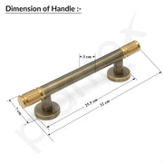 Plantex Main Door Handle/Pull & Push Handles for All Doors of House, Office, Hotels/300mm Wooden & Glass Door Handle - Pack of 1 (Brass Antique & Gold)