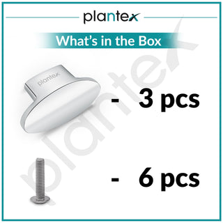 Plantex Knobs for Drawer/Small Drawer Knobs/Knobs for Cabinets/Pull-Push Knobs for Kitchen/Bedroom Drawer - Pack of 3 (Oval, Chrome)