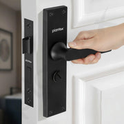 Plantex Stainless Steel Door Lock Ã¢â‚¬â€œ Bathroom Door Lock/Mortise 8inch Keyless Plate Handle Set for Home/Bathroom/Storeroom/Balcony/Office - Pack of 1 (DTM-659, Z-Black)
