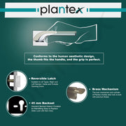 Plantex Main Door Lock/Mortise Lock for Door with 3 Years of Warranty - Robust Door Lock for Home with Brass Lock Body & Cylinder (7094 - Satin White & Chrome)