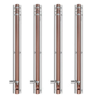 Plantex Heavy Duty 12-inch Joint-Less Tower Bolt for Wooden and PVC Doors for Home Main Door/Bathroom/Windows/Wardrobe - Pack of 4 (703, Rose Gold - Chrome)