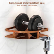 Plantex 304 Stainless Steel Corner/Bathroom Shelf/Kitchen Shelf/Wall Mount - Pack of 2 (PVD Rose Gold,9x9 Inches)