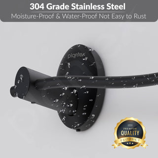 Plantex 304 Grade Stainless Steel Napkin Ring/Towel Ring/Napkin Holder/Towel Hanger/Bathroom Accessories-Powder Coated(Black)