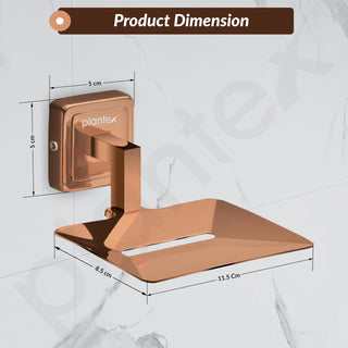 Plantex Soap Holder for Bathroom/304 Grade Stainless Steel Soap Case/Soap Stand/Bathroom Accessories - Pack of 1 (PVD Rose Gold)