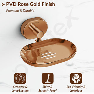 Plantex J4 Stainless Steel Wall Mounted Soap Holder for Bathroom/Soap Holder for Kitchen/Soap Stand for Bathroom/Bathroom Accessories (PVD Rose Gold Finish) Onix