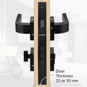 Plantex Main Door Lock/Mortise Lock for Door with 3 Years of Warranty - Robust Door Lock for Home with Brass Lock Body & Cylinder(7068 - DC-Black & Z-Black)