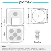 Plantex Pedestal Basin for Bathroom/Ceramic Free Standing Wash Basin/Round Basin for Home/Hotel - (APS-1083, 17 x 17 x 33 Inch, White - Round)