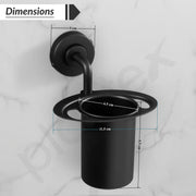Plantex Tumbler Holder for Barthroom/304 Grade Stainless Steel Toothbrush Holder/Toothpaste Holder/Bathroom Accessories - Pack of 1 (Black)