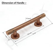Plantex Main Door Handle/Pull & Push Handles for All Doors of House, Office, Hotels/300mm Wooden & Glass Door Handle - Pack of 1 (Rose Gold)