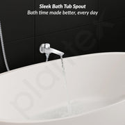 Plantex Steel Spout for Bathroom with Wall Flange and Teflon Tape/Button Attachment for Hand Shower-(AC06-Chrome)