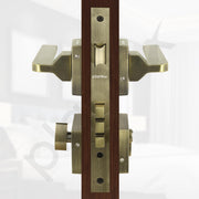 Plantex Heavy-Duty Door Lock/Main Door Locks for Home/Mortise Lock Set with 3 Years of Warranty (605-Brass Antique)