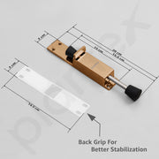 Plantex Kickdown Door Stopper Spring Loaded Telescopic Step On/Off Door Stopper Rubber, Adjustable Heavy Duty Door Locks Holder Stop/Release by Foot - Pack of 1 (Rose Gold)