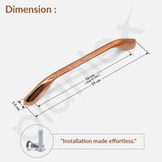 Plantex Cabinet Handle/160mm Handle for Drawer/Wardrobe/Kitchen Handle/Pull-Push Handle for Home/Office - Pack of 2 (Rose Gold)