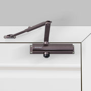 Plantex Aluminium Hydraulic Door Closer for Wooden Doors - Automatic Soft Close for Hotel/Home/Office - ISO 9001 Certified (MI-200, Capacity 55 kg, Brown)