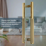 Plantex Main Door Handle/Stainless Steel & Aluminium Door Handle/12 Inch Pull-Push Handle for Home/Office/Hotel - Pack of 1 (DTMD-409, Brass Antique & Gold)